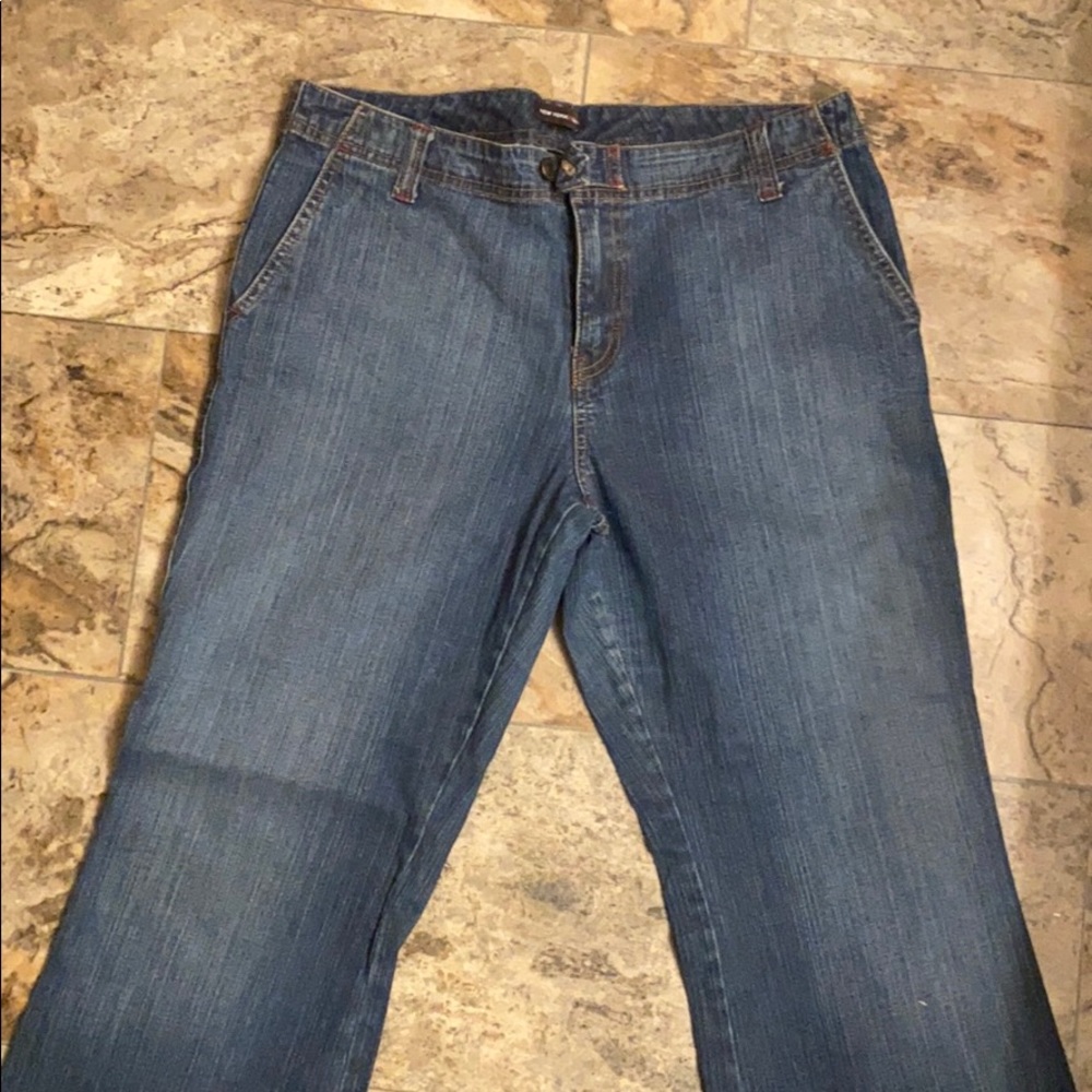 Blue jean slacks